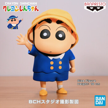 厂蜡笔小新改色动漫野原新之助模型摆件礼物蓝色外套校服小新帽子现货