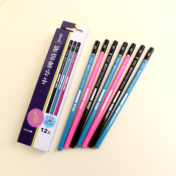 【开学必备】中华六角杆沾头HB学生铅笔办公书写铅笔12支装6928