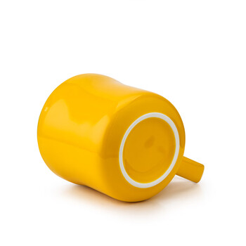 WORLD KITCHEN 康宁马克杯380ml-黄 杯口手工描金 耐温耐用 WK-MKB380/KZ/YL