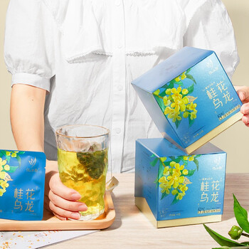 忆江南花草茶桂花乌龙茶24g冷泡花茶水果茶网红茶包下午茶三角袋泡茶