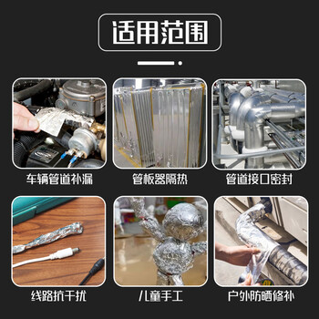 北极熊(Polar bear) 加厚铝箔胶带 60mm*10y(9.1米)1卷装 耐高温 防水 防油 防漏 防晒 AL-610 北极熊(Polar bear) 加厚铝箔胶带 60mm*10y(9.1米)1卷装 耐高温 防水 防油 防漏 防晒 AL-610