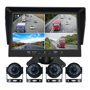 收割机半挂车夜视倒车影像7寸超清屏mp5版挂车四路加强版超清全彩128g