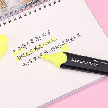施耐德（Schneider）大容量荧光笔彩色标记号笔学生划重点做笔记办公开学必备用品1-5mm 绿色单支1504