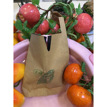 纸袋蟠桃冬桃水果套袋 刀把v单外黄内黑150x180一百个_【图片 价格