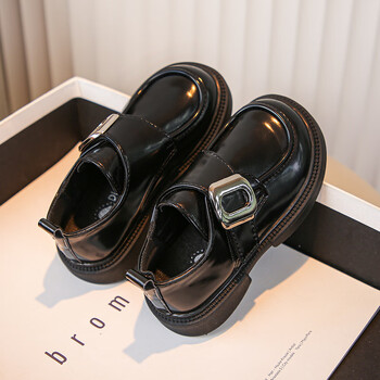 cataitata女童小皮鞋春季2024新款儿童英伦风大头小黑鞋女孩演出高跟