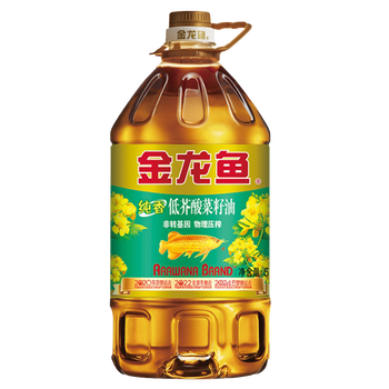 金龙鱼 纯香低芥酸菜籽油5l家用食用油炒菜油5升非转基因物理压榨