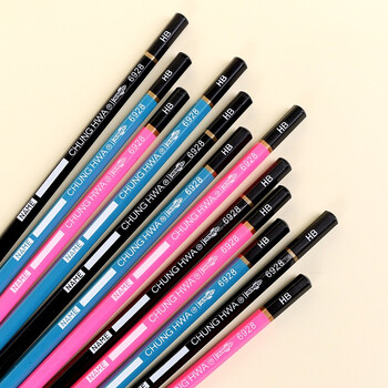 【开学必备】中华六角杆沾头HB学生铅笔办公书写铅笔12支装6928