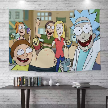 瑞克和莫蒂海报 瑞克和莫蒂rick and morty与装饰挂画挂布海报纸背景