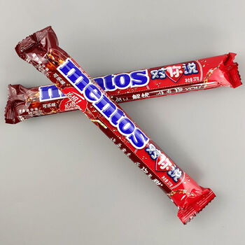 曼妥思薄荷糖2条37g多品种选项劲嚼充气条糖可乐水果味脆皮软心珠清新