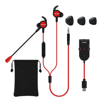飞利浦（PHILIPS）有线游戏耳机TAG4115 独立声卡7.1声道带麦电脑type-c/3.5mm双接口黑适用苹果华为手机