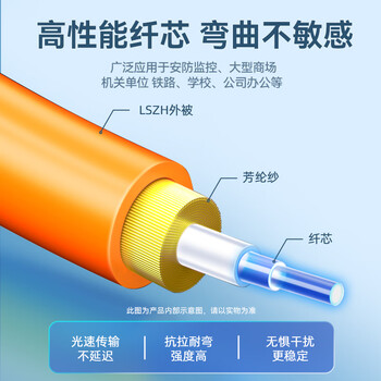 山泽(SAMZHE)光纤跳线 电信级LC-SC多模双芯 OM2低烟无卤环保光纤线入户线 收发器尾纤 3米G2-LCSC03