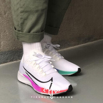 nike耐克airzoompegasus飞马37白彩虹休闲跑步鞋bq9646103bq9646103白