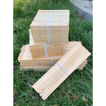 巢框中蜂散装带铜眼养蜂工具杉木巢础蜂框巢框半成品散装标准巢框488x
