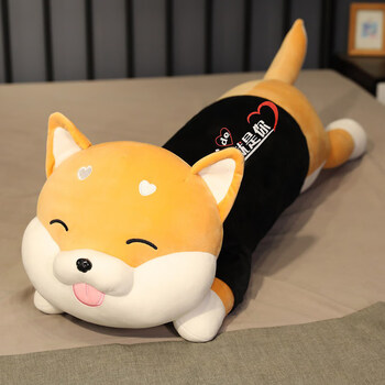 柴犬抱枕长条枕头床上女生睡觉夹腿靠枕床头靠垫男生款卧室大靠背穿衣