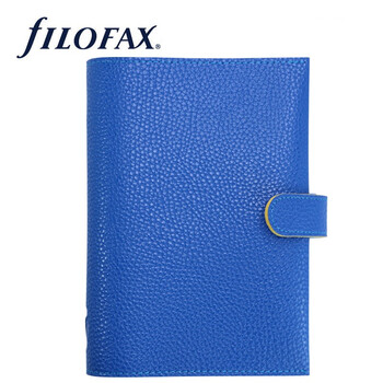 Filofax笔记本英国进口高档活页手帐软皮面简约商务办公会议记录日程礼品礼盒装POP A6蓝莓色029401伴手礼