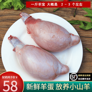新食道 山羊羊宝 新鲜羊蛋 白腰 羊宝 羊腰子 羊外腰另有羊鞭新鲜山