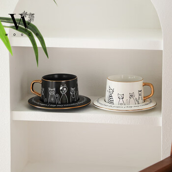 物取(WOOCH)高颜值可爱猫咪咖啡杯碟礼盒套装新家礼物新婚伴手礼情侣杯子送人 物取(WOOCH)高颜值可爱猫咪咖啡杯碟礼盒套装新家礼物新婚伴手礼情侣杯子送人