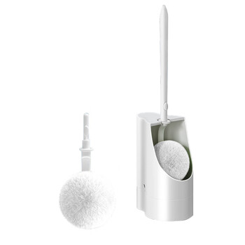 苏力达日本马桶刷抗菌刷头可替换厕所刷子白色套装清洁神器软毛无死角