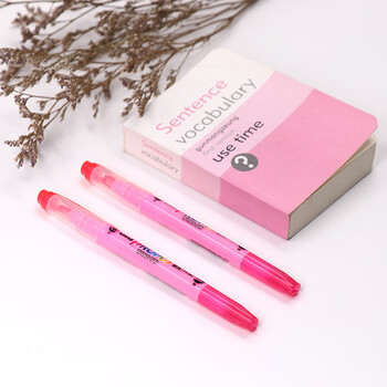 uni三菱浅色荧光双头记号笔(细0.6mm/粗4mm)可视窗 学生重点标记 PUS-102T 1支/袋 粉红色 uni三菱浅色荧光双头记号笔(细0.6mm/粗4mm)可视窗 学生重点标记 PUS-102T 1支/袋 粉红色