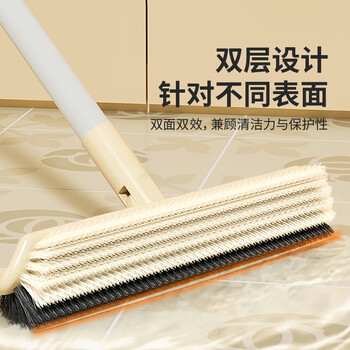 LYNN 长柄地刷卫生间厕所地板刷子刷地硬毛浴室清洁刷地缝刷V型刷头