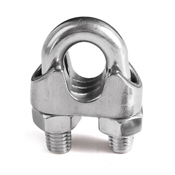 楷赫 钢丝绳锁扣 304不锈钢锁扣卡扣绳卡U型卡头U形绳夹 M3单位：个