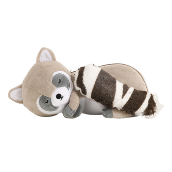 国誉(KOKUYO)Campus动物毛绒笔袋女孩礼物收纳包 浣熊 WSG-PC312-2