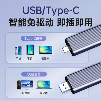 梵想（FANXIANG）M.2 NVMe/SATA双协议移动硬盘盒 Type-C/USB3.2双接口固态SSD笔记本电脑直插式硬盘盒 MD80