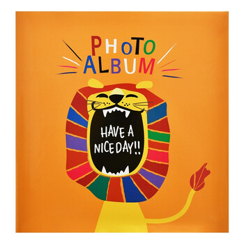 Nakabayashi仲林NCL卡通相册DIY覆膜粘贴式40页纪念册YB-73768 快乐小狮子