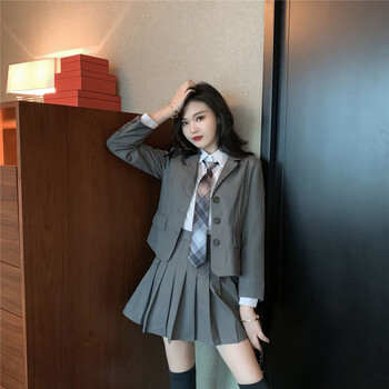 jk制服儿童jk制服裙女外套小西装两件三件套装英伦学院风校服春5955三