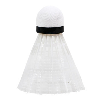 红双喜DHS耐打训练尼龙羽毛球塑料胶练习羽球6只装白色EG60