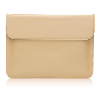 16内胆包笔记本pu皮革小新air14/15 plus简约保护套 卡其色(皮革横款)