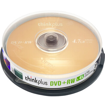 联想（Lenovo）DVD+RW 空白光盘/刻录盘 1-4速4.7GB 台产档案系列 桶装10片 可擦写 可重复刻录