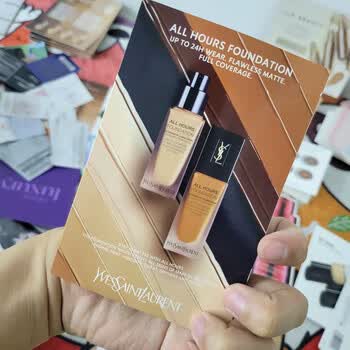 ysl/圣罗兰all hours 24小时恒久无瑕粉底液4色试色卡小样