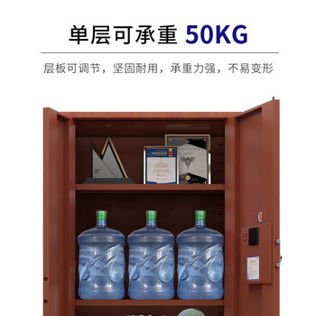 奈高（NAIGAO）保密柜文件柜铁皮柜资料柜员工柜智能指纹锁档案柜钢制木纹防盗柜