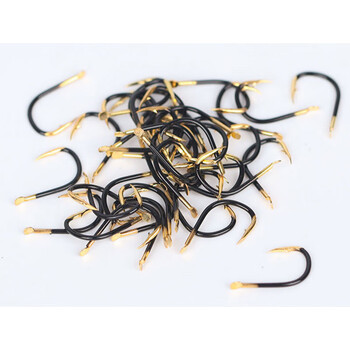 钨钢黑金鬼牙鱼钩散装伊势尼伊豆新关东无倒刺钓鲫鱼鱼钩鱼钓4号黑