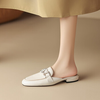 旅他她lvtata他她拖鞋女夏季外穿新款孕妇平底网红潮懒人鞋包头半拖鞋