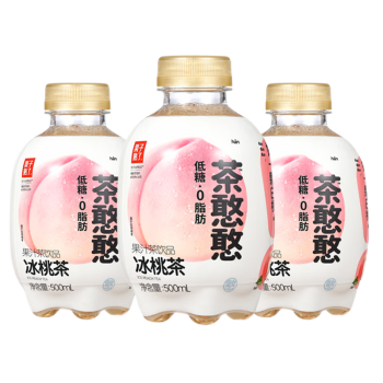 果子熟了茶憨憨果汁茶500ml*3瓶夏日网红饮品茶饮料夏天果茶 冰桃茶