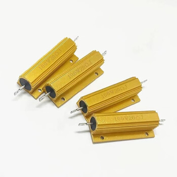 诺然 RX24-100W黄金铝壳大功率散热电阻器 100W 黄金铝壳 3.3欧 (1个) 诺然 RX24-100W黄金铝壳大功率散热电阻器 100W 黄金铝壳 3.3欧 (1个)
