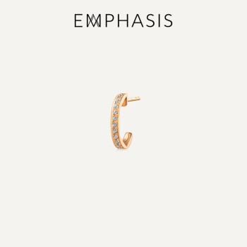 EMPHASIS艾斐诗Timeless「恒」系列18K玫瑰金六芒星单只钻石耳环 91783E