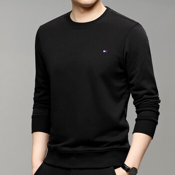 tommyboy美国汤米tommy长袖卫衣男士套头加绒纯棉圆领休闲打底衫男装