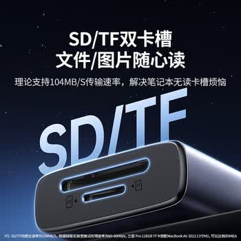 绿联 Type-C扩展坞USB-C转换器拓展坞HDMI网线转接头HUB通用笔记本平板【USB3.2+读卡器+HDMI】15531