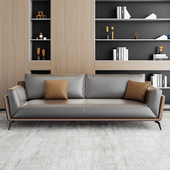 薇泰办公沙发简约组合商务接待会客沙发 1+3沙发【西皮】