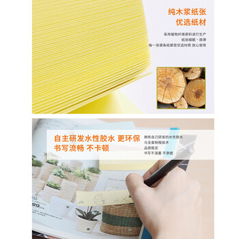 N次贴(STICKN)1800张3色便利贴分条便签纸38*51mm小便签本记事贴便条纸 柔和色6袋装32017-J6