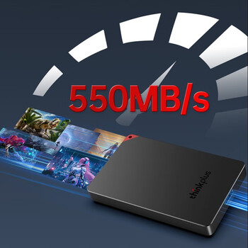 ThinkPlus联想 1TB 磁吸移动固态硬盘 可磁吸手机 USB3.1高速读取550MB/S 移动硬盘PSSD小巧便携 US100