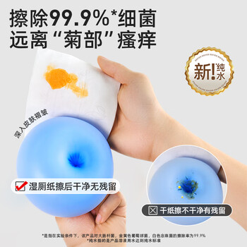 DEEYEO 2007DYWP080 纯水湿厕纸80抽*6包 湿厕纸孕妇儿童可用可冲马桶