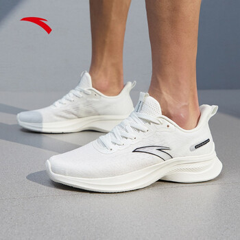 网面透气慢跑鞋轻便舒适缓震耐磨鞋子官方旗舰112125570 象牙白-5 9