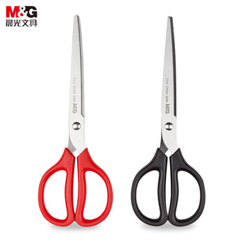 晨光(M&G)文具热门商品180mm办公家用生活剪刀 中号手工剪纸刀 办公用品 单把装颜色随机ASS91467