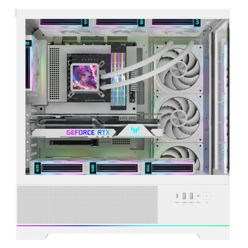 安耐美（Enermax）Pano D58wukong机箱 白色（空调海景房/支持360水冷/支持背插主板/ATX主板/温度显示屏/TYPE-C）