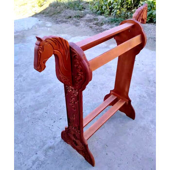 品民族马鞍子全套马具牛皮新大马游客鞍小马骑士马术用品 马鞍架子1