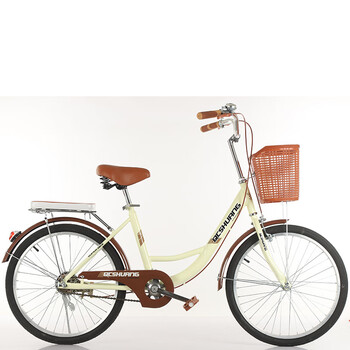 foly自行车女式成年轻便代步淑女通勤车22寸男女学生城市26寸复古单车